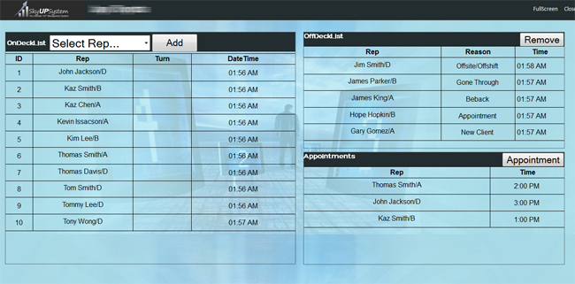 sky up system control panel